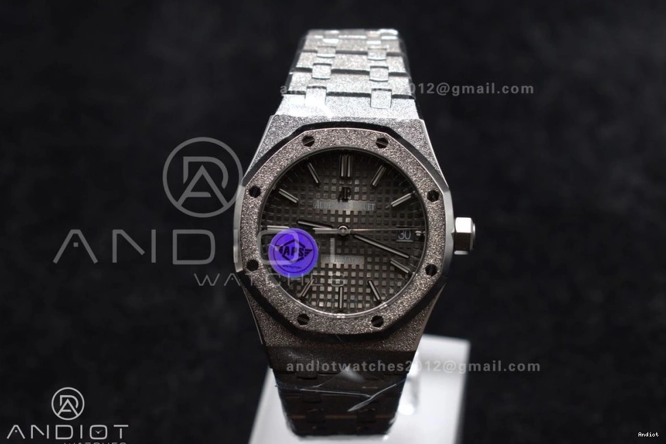 Unique Dial APSF 1:1 1031 Clone Oak SA3120 37mm Grey Bracelet Super Best 15454 SS Royal Frosted on SS Edition Textured 0706